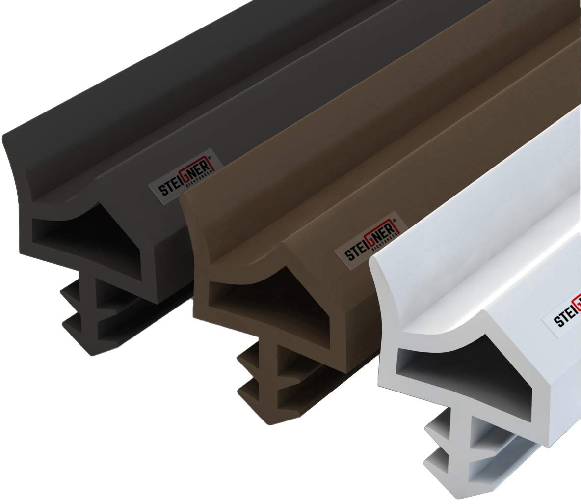 Joint de porte et de fenêtre STEIGNER 20 m 12 mm étanchéité blanc PVC aluminium